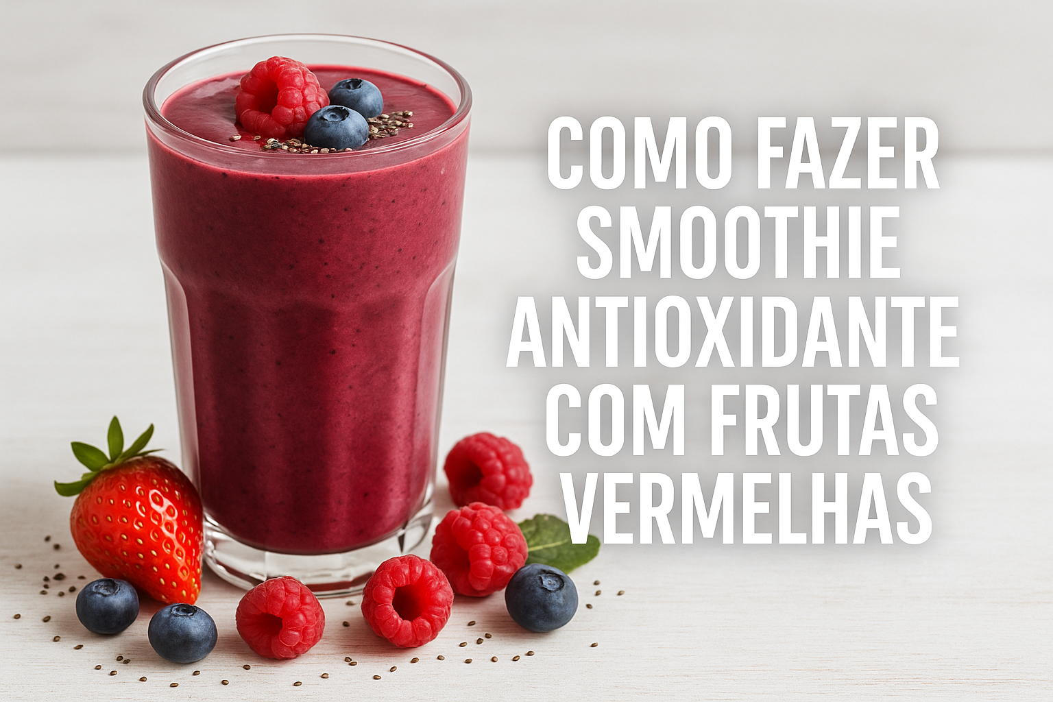 Como fazer smoothie antioxidante com frutas vermelhas