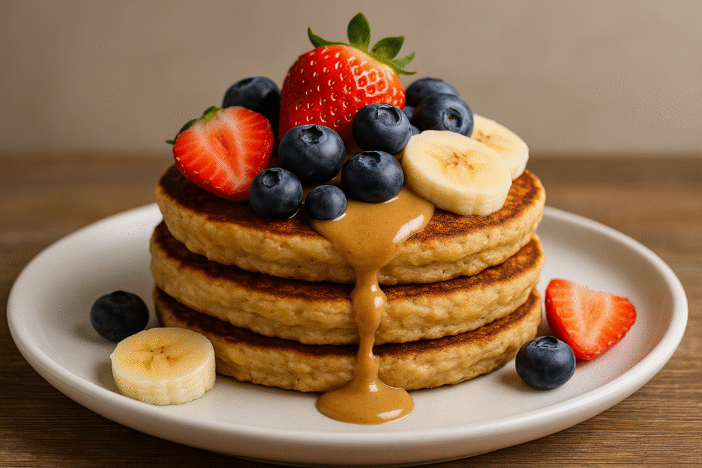 panqueca fit de banana com aveia