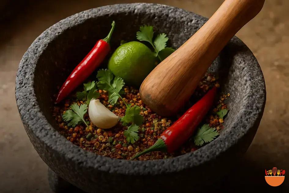 Como usar o molcajete para preparar temperos