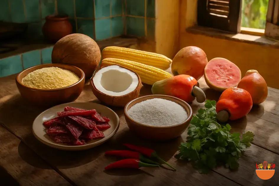 Ingredientes típicos usados nas receitas tradicionais Ingredientes típicos usados nas receitas tradicionais