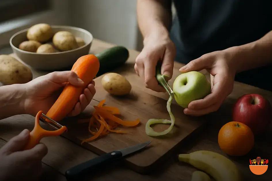 Truques para descascar alimentos rapidamente