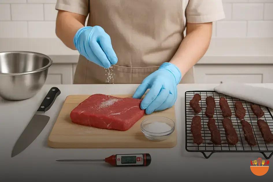 Cuidados durante a preparação da carne seca