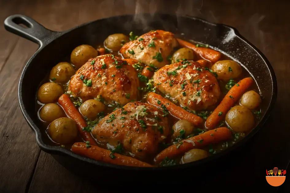 Frango na panela com batatas: o clássico reinventado